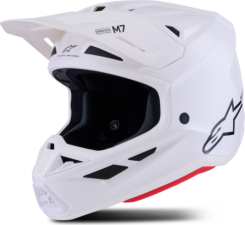 Crosshjelm Alpinestars SM7 Solid Hvit blankXS