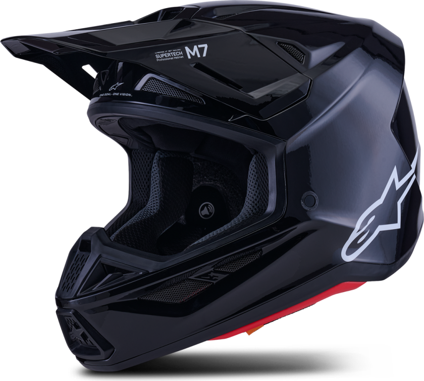 Crosshjelm Alpinestars SM7 Solid Svart blankS