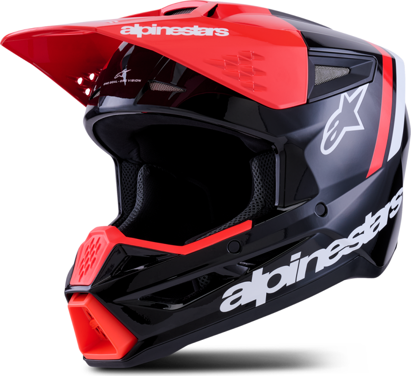 Crosshjelm Alpinestars SM3 Radium Svart/Rød/HvitXS