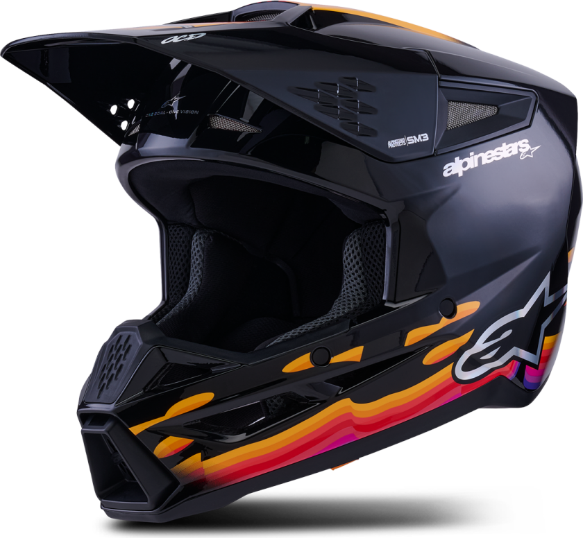 Crosshjelm Alpinestars SM3 Force Glossy Svart blankXS