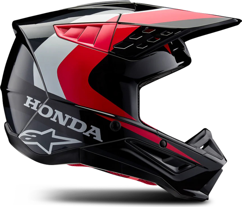 Crosshjelm Alpinestars Honda S-M5 Glansende svart/rødL
