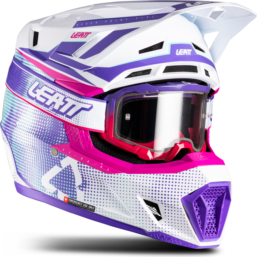 Crosshjelm Sett Leatt Moto 7.5 V26 Med Briller Cross LillaL