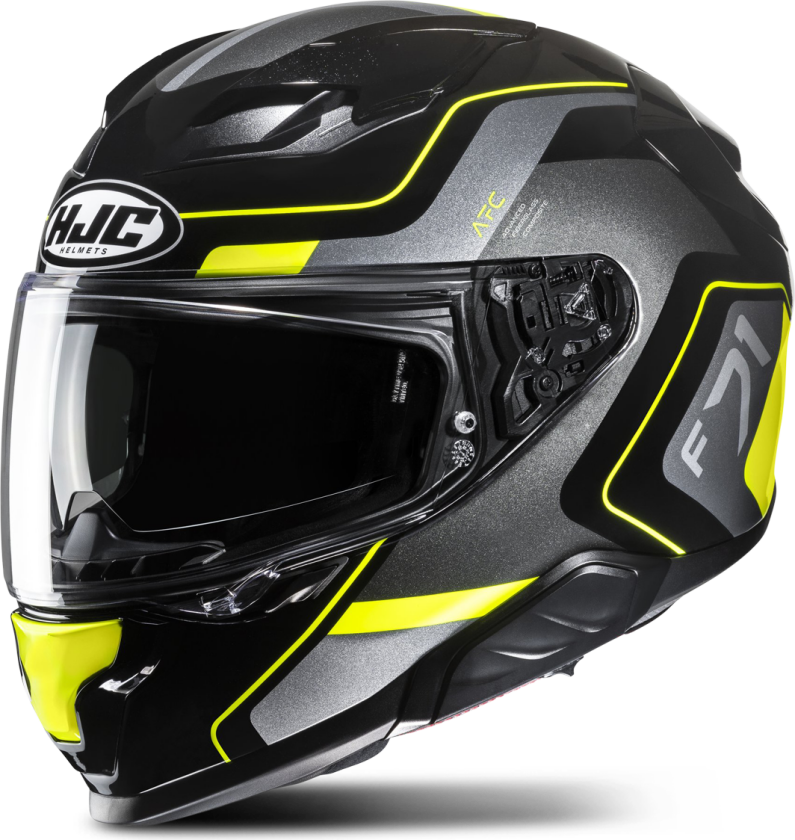 Helhjelm HJC F71 Arcan MC3H Svart/Fluo gulS