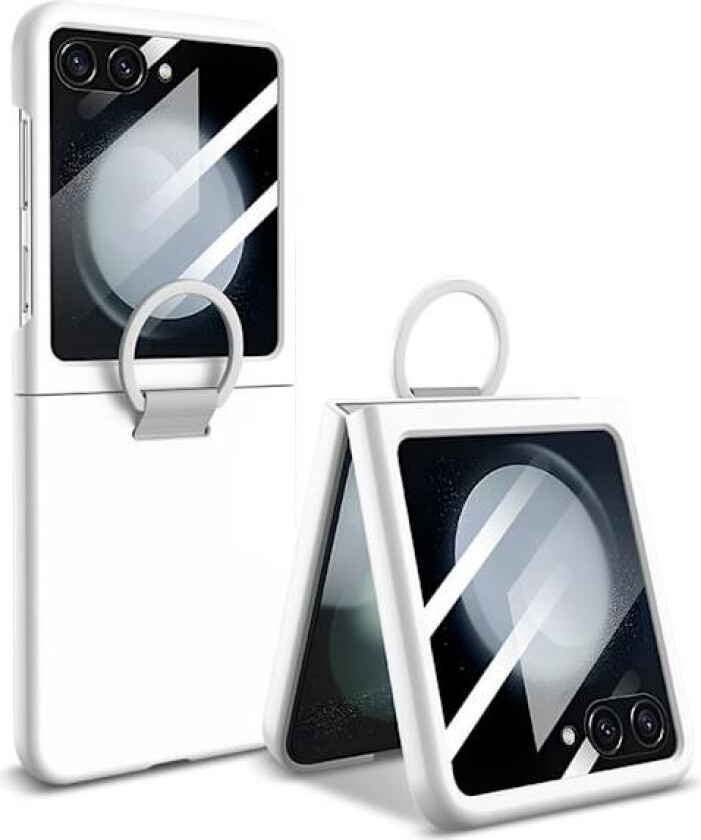 Samsung Z Flip6/FLIP7 FE telefondeksel, sammenleggbart telefondeksel, hvit