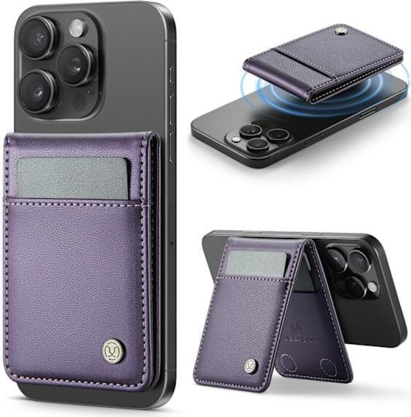 iPhone 17/16/15/14/13 telefondeksel med Magsafe kortholder, J06 Lilla