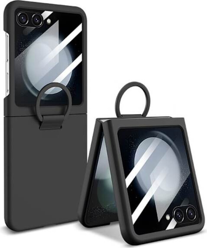 Samsung Z Flip6/FLIP7 FE telefondeksel, sammenleggbart telefondeksel, svart