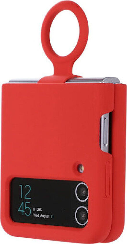 Samsung Galaxy Z Flip4 telefondeksel, silikondeksel, rød