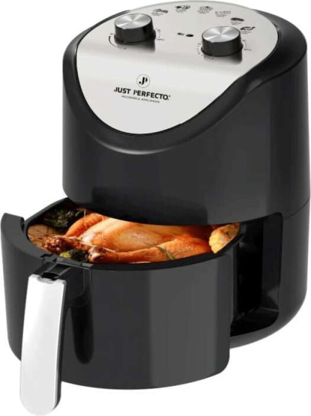 JL-14 1200W Air Fryer With Dual Knob Dial Control - 3.5L