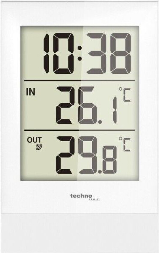 Technoline WS 9178, Hvit, Inne Termometer, Utendørs Barometer, Termometer, Batteri, AA Mignon LR06, 85 mm