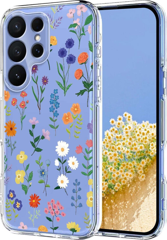 Samsung Galaxy S26 Ultra EIDERWOOD Fleksibel Plast Deksel m. Mønster - Gjennomsiktig / Ville Blomster