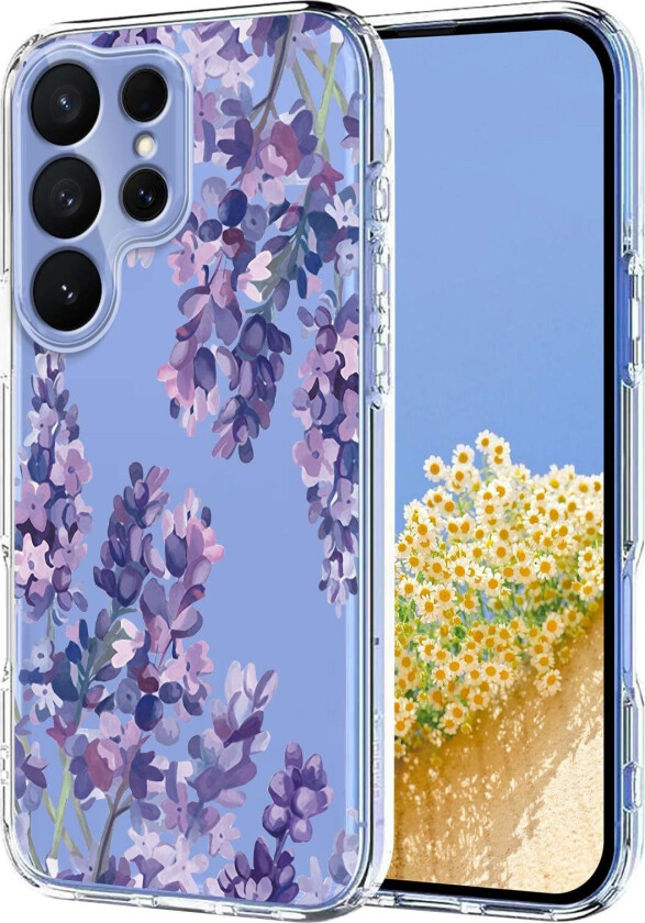 Samsung Galaxy S26 Ultra EIDERWOOD Fleksibel Plast Deksel m. Mønster - Gjennomsiktig / Lavendel