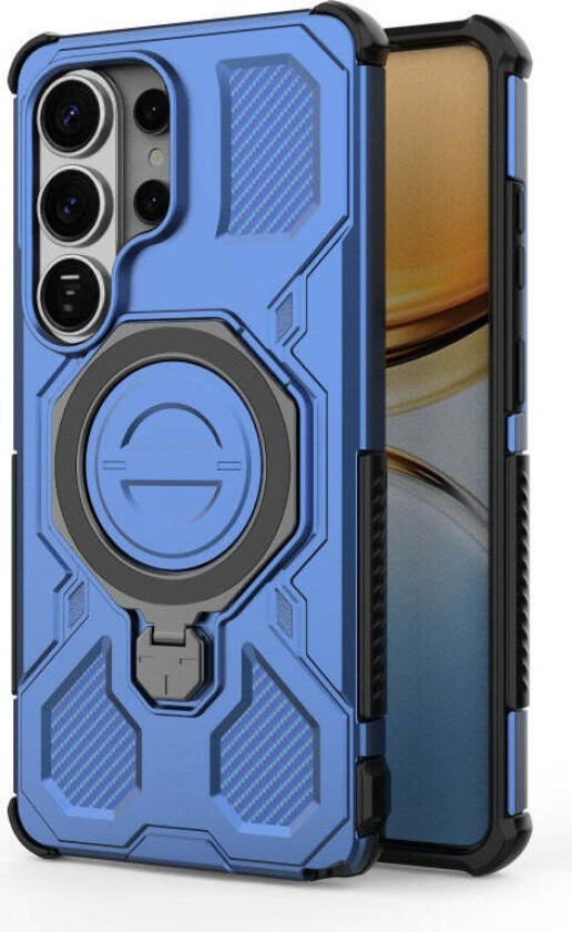 Samsung Galaxy S26 Ultra Håndverker Deksel med Kickstand - inkl. 2 x Skjermbeskyttere - Blå