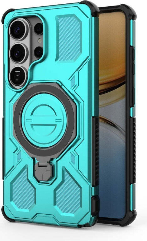 Samsung Galaxy S26 Ultra Håndverker Deksel med Kickstand - inkl. 2 x Skjermbeskyttere - Turkis