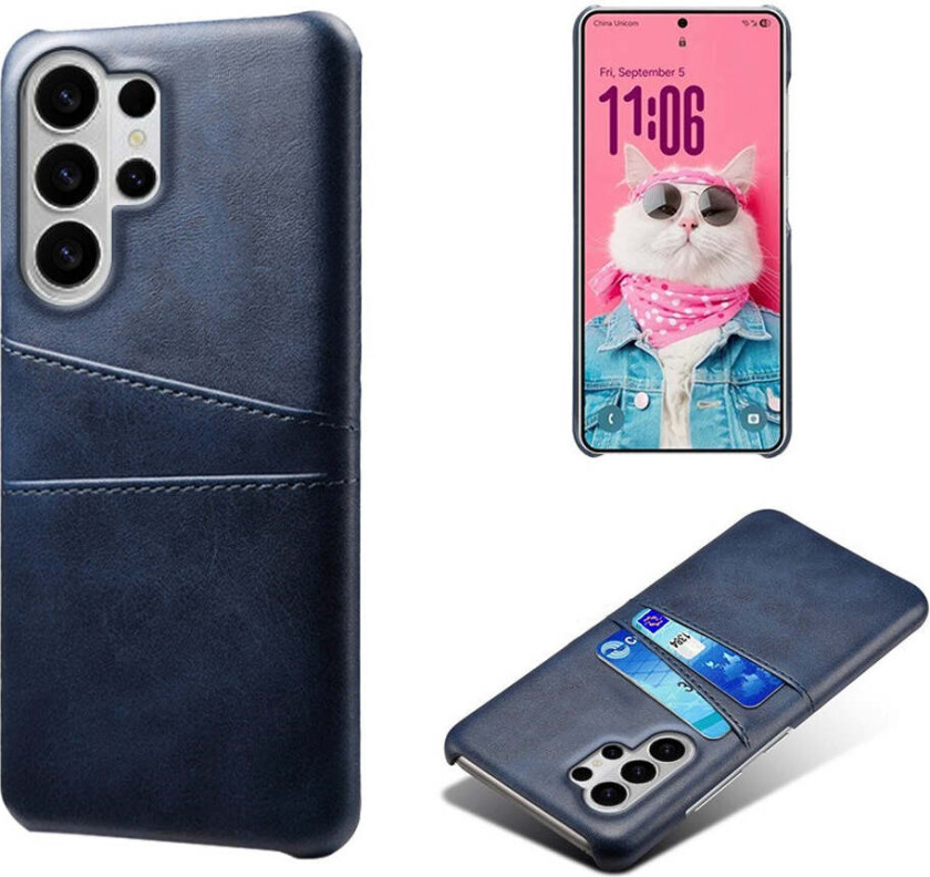 Samsung Galaxy S26 Ultra EIDERWOOD Kunstskinn Deksel m. Kortholder - Blå