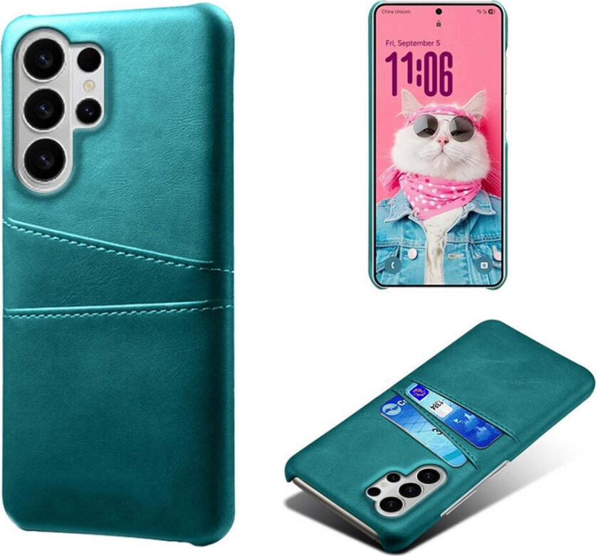 Samsung Galaxy S26 Ultra EIDERWOOD Kunstskinn Deksel m. Kortholder - Grønn