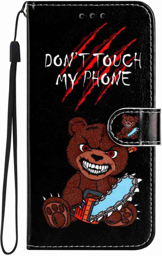 Samsung Galaxy A57 EIDERWOOD Kunstskinn Flip Deksel m. Mønster & Stropp - Don't Touch My Phone