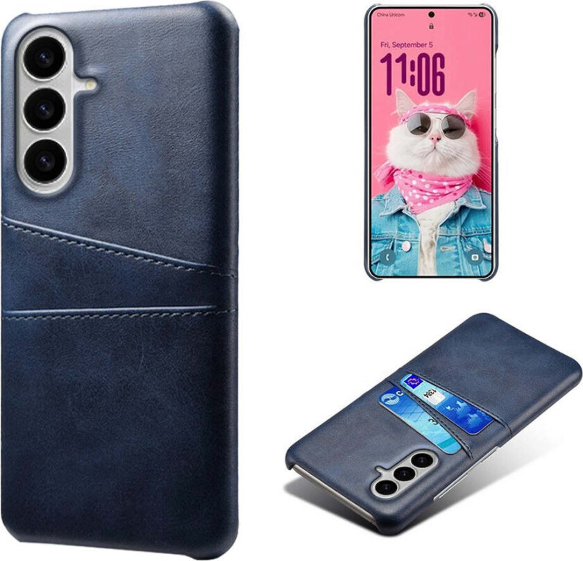 Samsung Galaxy S26 / S26 Pro EIDERWOOD Kunstskinn Deksel m. Kortholder - Blå