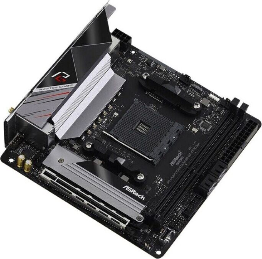 B550 Phantom Gaming-ITX/ax Hovedkort - AMD B550 - AMD AM4 socket - DDR4 RAM - Mini-ITX
