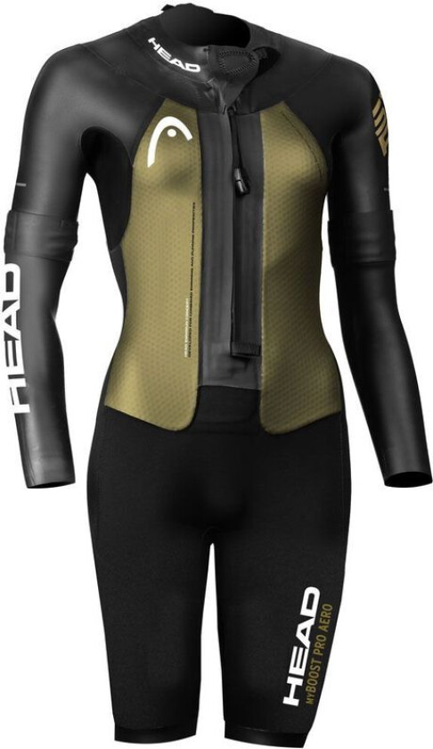 Head Swimrun myBOOST Pro Aero W Våtdrakt Black/Gold, XSLO