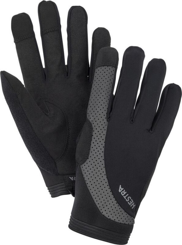 Hestra Apex Reflective Long 5-finger Rulleskihansker Svart, 7