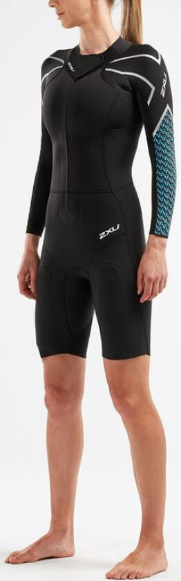 Swim Run SR1 Wetsuit W Våtdrakt Black/Aquarius Teal Print, L
