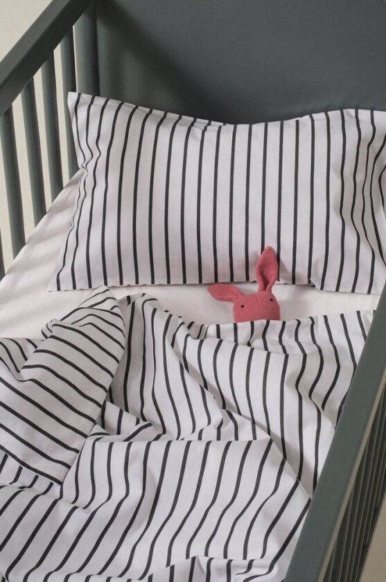 SIMA MINI sengesett krybbe økologisk Hvit/gråsvart