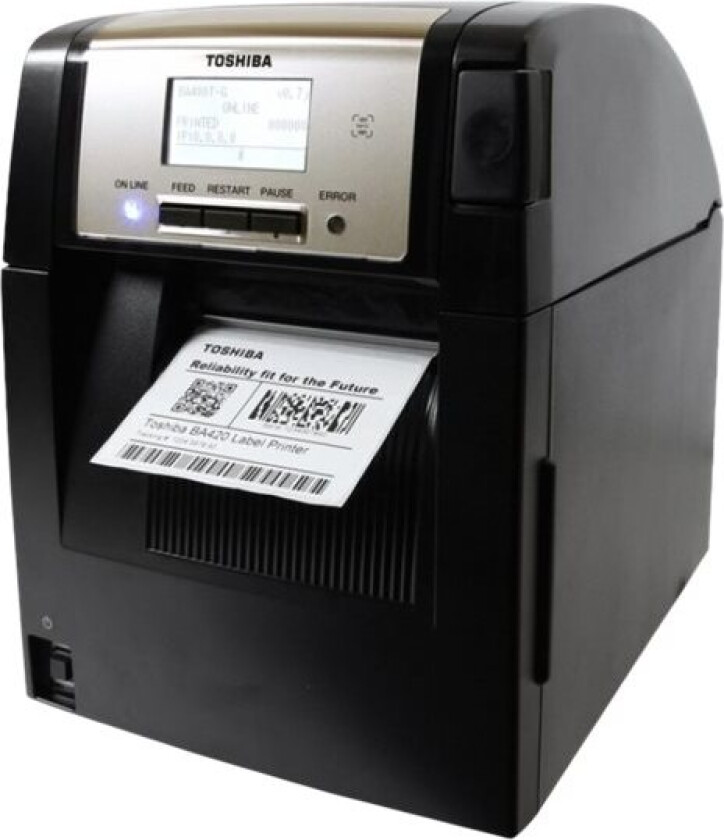 TEC BA420T-TS12-QM-S - Etikettskriver - termotransfer - Rull (11,4 cm) - 300 dpi - inntil 203.2 mm/sek - USB 2.0, LAN, NFC, Bluetooth 2.1 EDR