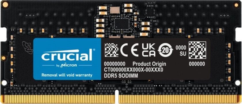 DDR5 - modul - 8 GB - SO DIMM 262-PIN - 5600 MHz / PC5-44800 - CL46 - 1,1 V - on-die ECC - sortering