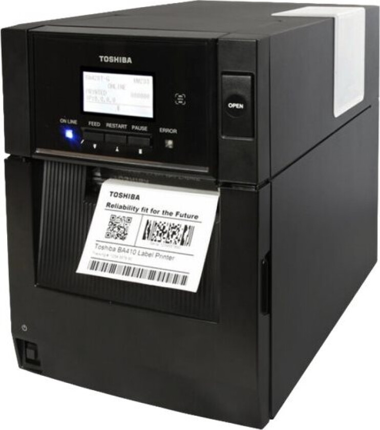 TEC BA410T-GS12-QM-S - Etikettskriver - direktetermisk - Rull (11,8 cm) - 203 dpi - inntil 203.2 mm/sek - USB 2.0, LAN, NFC, Bluetooth 2.1 EDR