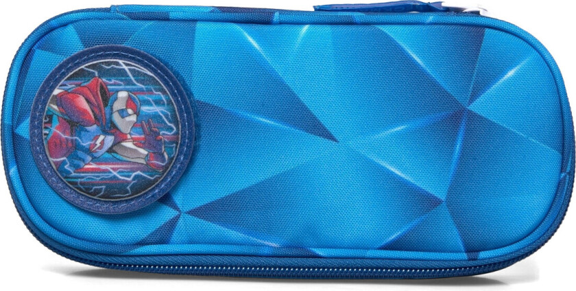 Oval Pencil Case, Blue Lightning - Blue - ONE SIZE