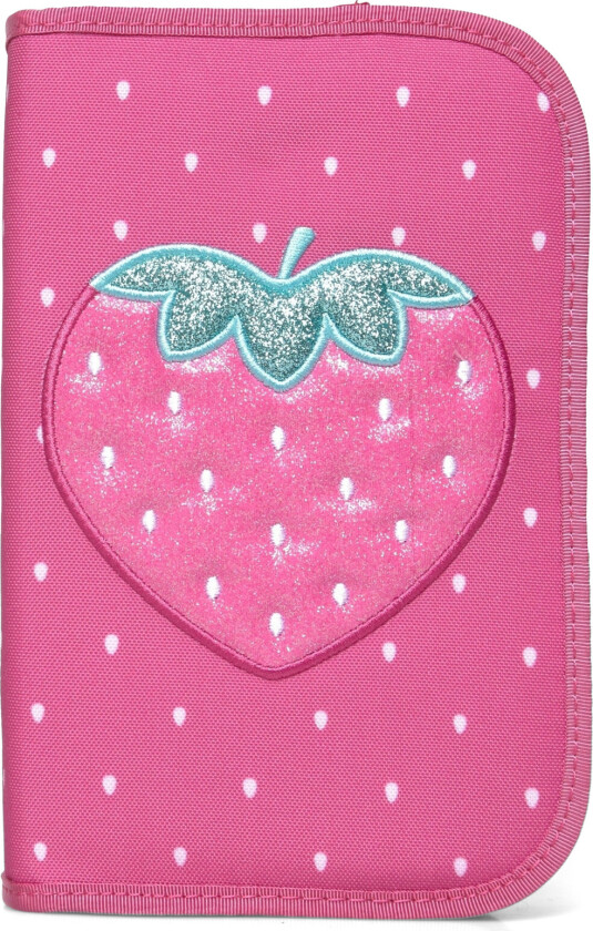Single Section Pencil Case With Content, Strawberry - Pink - ONE SIZE