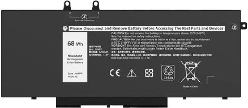 Batteri til bærbar PC for Dell Latitude 5401 5410 5411 5501 5510 5511 Precision 3541 3551 - 3HWPP 15,2V 68Wh