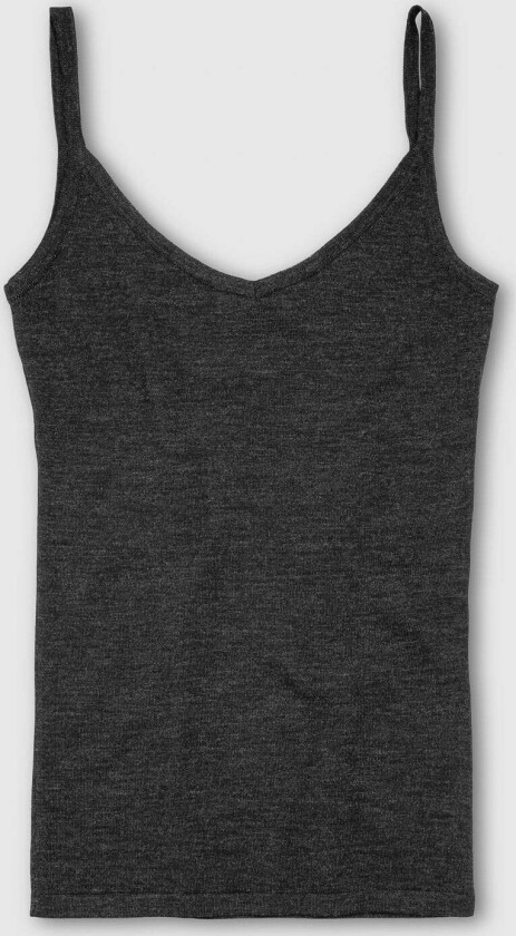 WMN MERINO SINGLET - M / 91 Black Melange