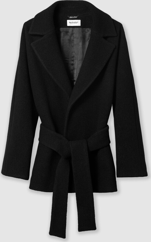 WMN WOOL COAT SHORT - XXS / 90 Black