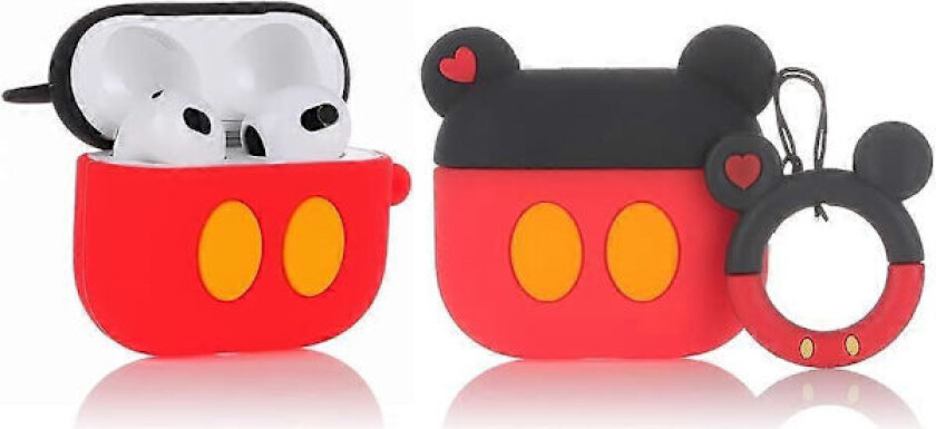 Passer designet for Airpods 3. generasjon 2021, Silikon Tegneserie Søtt Etui Beskyttende Støtsikkert Deksel for Airpods 3 Mickey