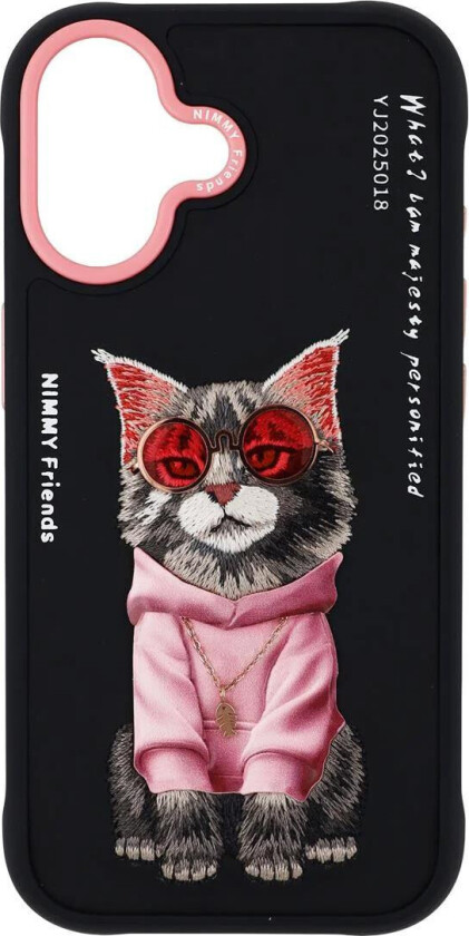 Glasses Cool Kat Deksel for iPhone 17 - Svart