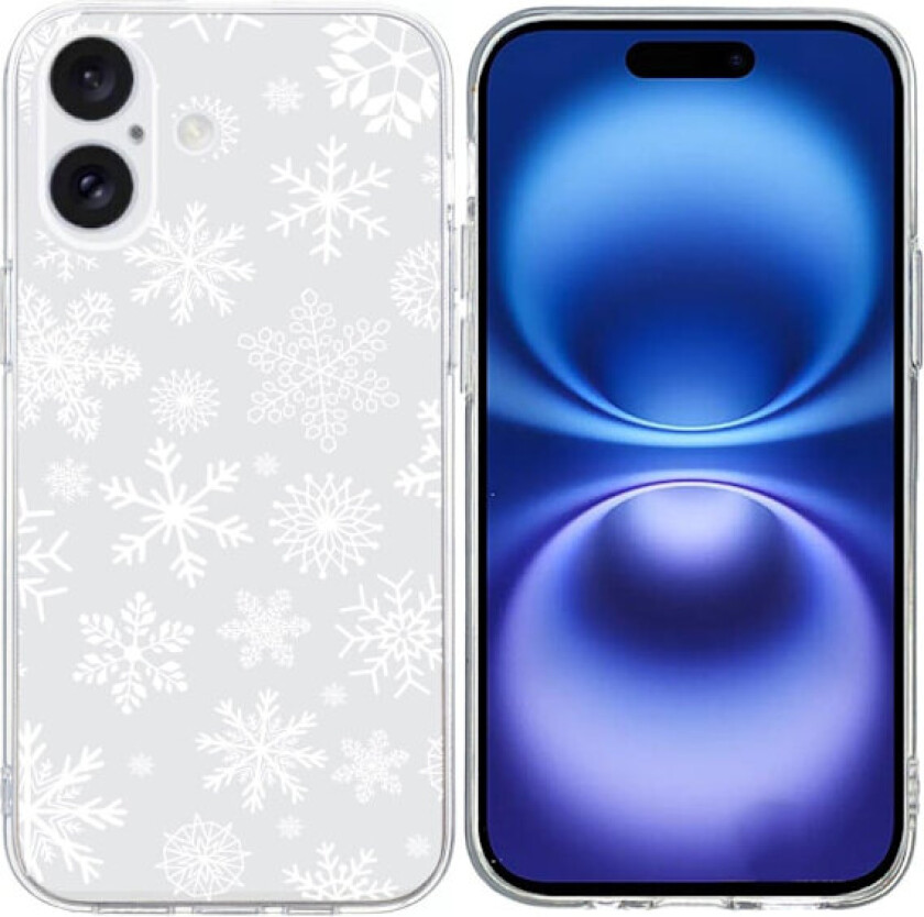 Vibe iPhone 16 Plus deksel - Snøfnugg