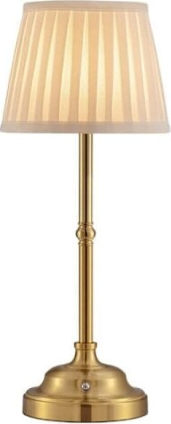 Trådløs lampe med bordsskjem i stoff – Oppladbar 2000 mAh, dimbar med 3 lysmoduser, for spisestue, nattbord, bar, nattlampe, camping_TF_TF