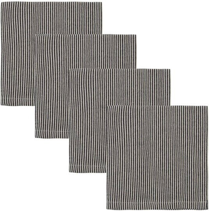 Block serviett 40x40 cm 4 stk sand/svart