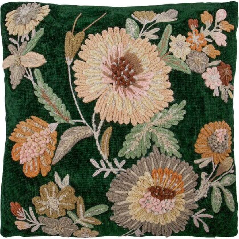 Bota putetrekk 50x50 cm grønn/rose