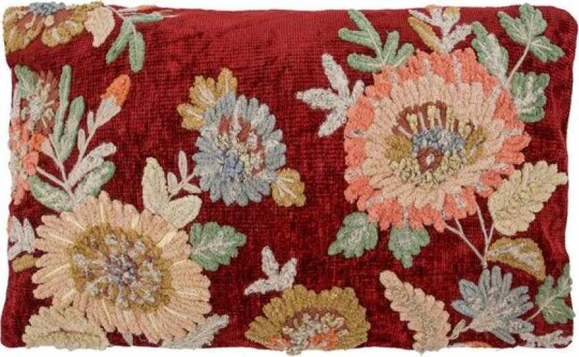 Nica putetrekk 50x30 cm rød/rose