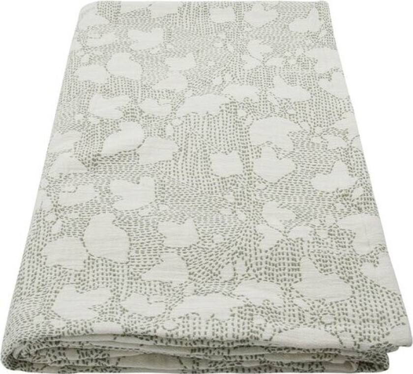 Mori sengeteppe i bomull 250x250 cm off-white/khaki