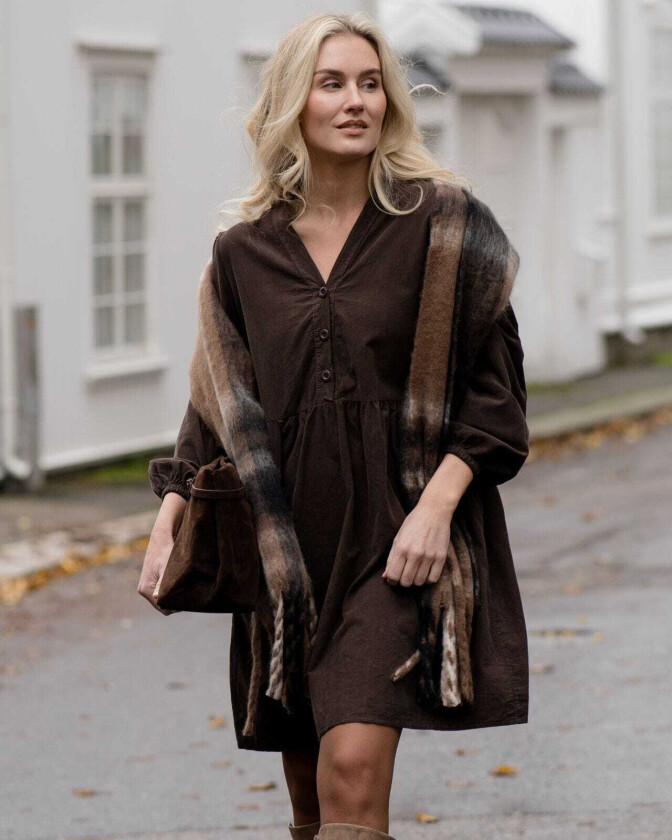 Kjole Ronda Babycord, XXL, Kjole Brun XXL