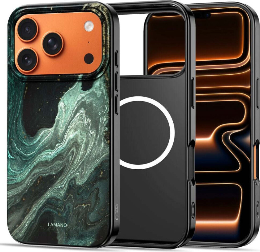 iPhone 17 Pro Tech-Protect Lamano Deksel - MagSafe Kompatibel - Verde Aura