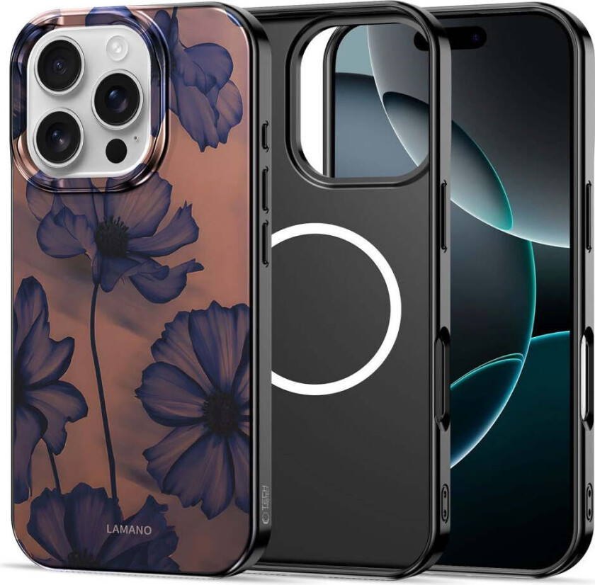 iPhone 16 Pro Tech-Protect Lamano Deksel - MagSafe Kompatibel - Velvet Night