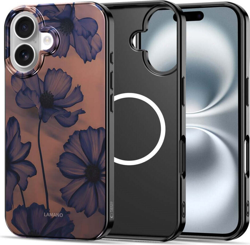 iPhone 16 Tech-Protect Lamano Deksel - MagSafe Kompatibel - Velvet Night