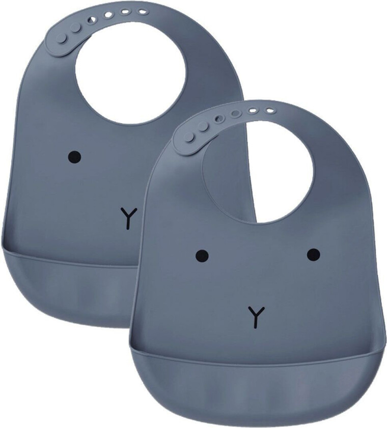 Smekke - 2-pack - Silikon - Tilda - Blå m. Kanin - - OneSize - Smekke