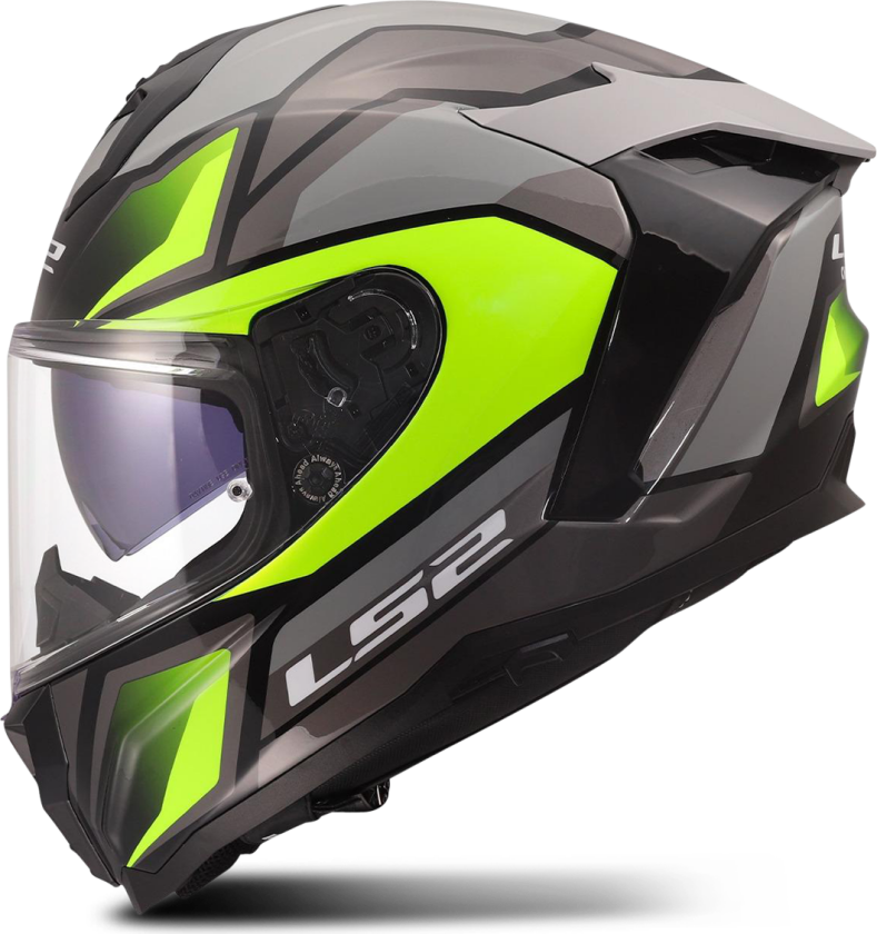 Helhjelm LS2 FF817 Challenger II Viper Grå/Hi-Vis gulM