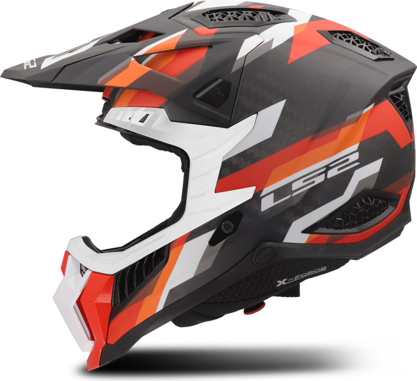 Crosshjelm LS2 MX703 X-Force MX Phantom Orange/Red MattM