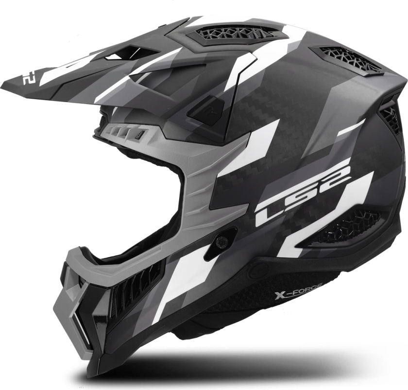 Crosshjelm LS2 MX703 X-Force MX Phantom Black/Grey MattXS